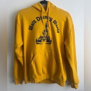 Disney Parks Walt Disney World Mustard Yellow Hoodie Unisex Size S